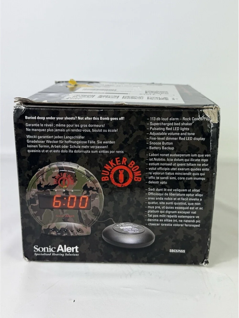 Sonic Bomb Bunker Bomb With Super Shaker - SBC575SS - Camo